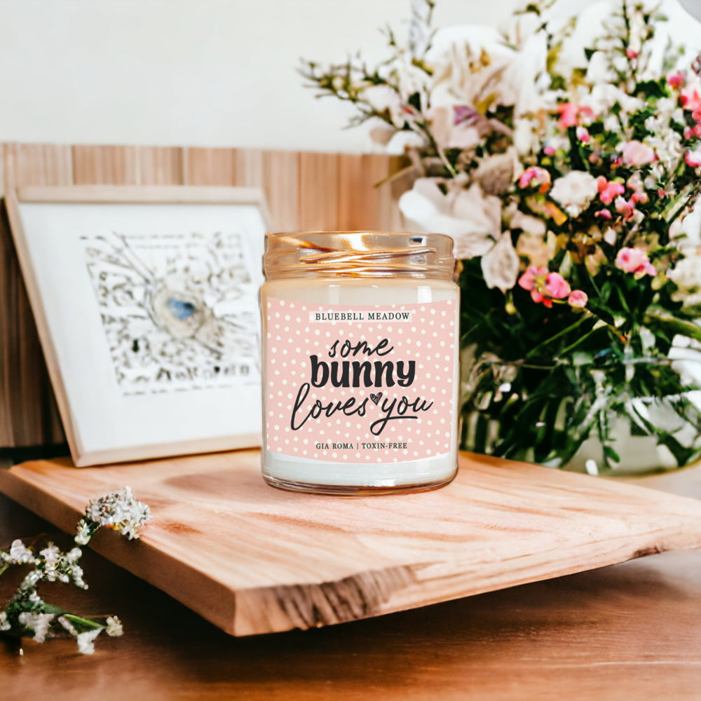 Bluebell Meadow Soy Candle - Fresh Spring Floral Scent, Dewy Petals, Relaxing