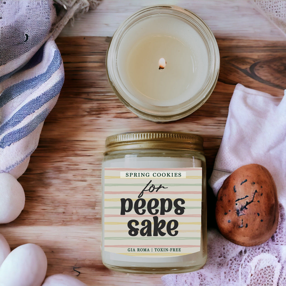 Easter Cookie Scented Soy Candle - Sugar Cookie Spring Dessert Aroma 8oz