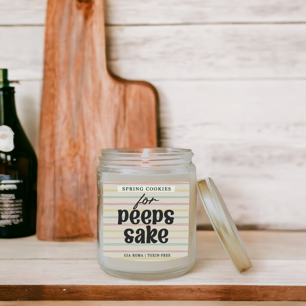 Easter Cookie Scented Soy Candle - Sugar Cookie Spring Dessert Aroma 8oz