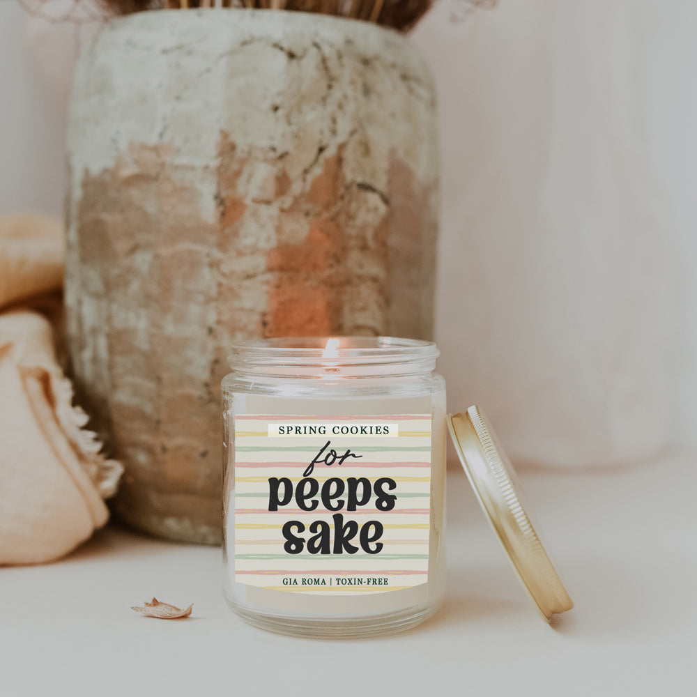 Easter Cookie Scented Soy Candle - Sugar Cookie Spring Dessert Aroma 8oz