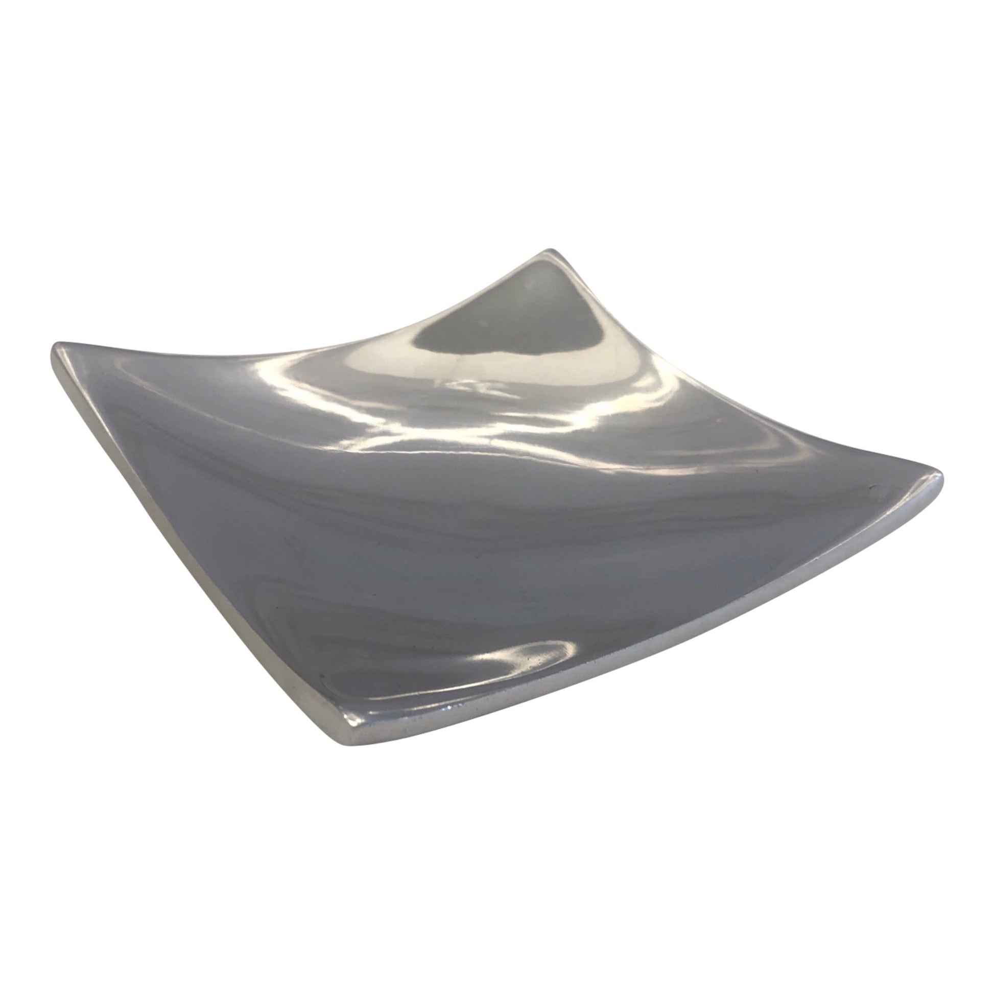 Wavy Square Candle Holder Multi-Purpose Minimalist Ceramic Tray Jewelry Dish