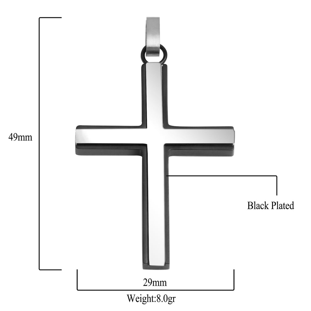 Stainless Steel Cross Pendant Polished Everyday Wear