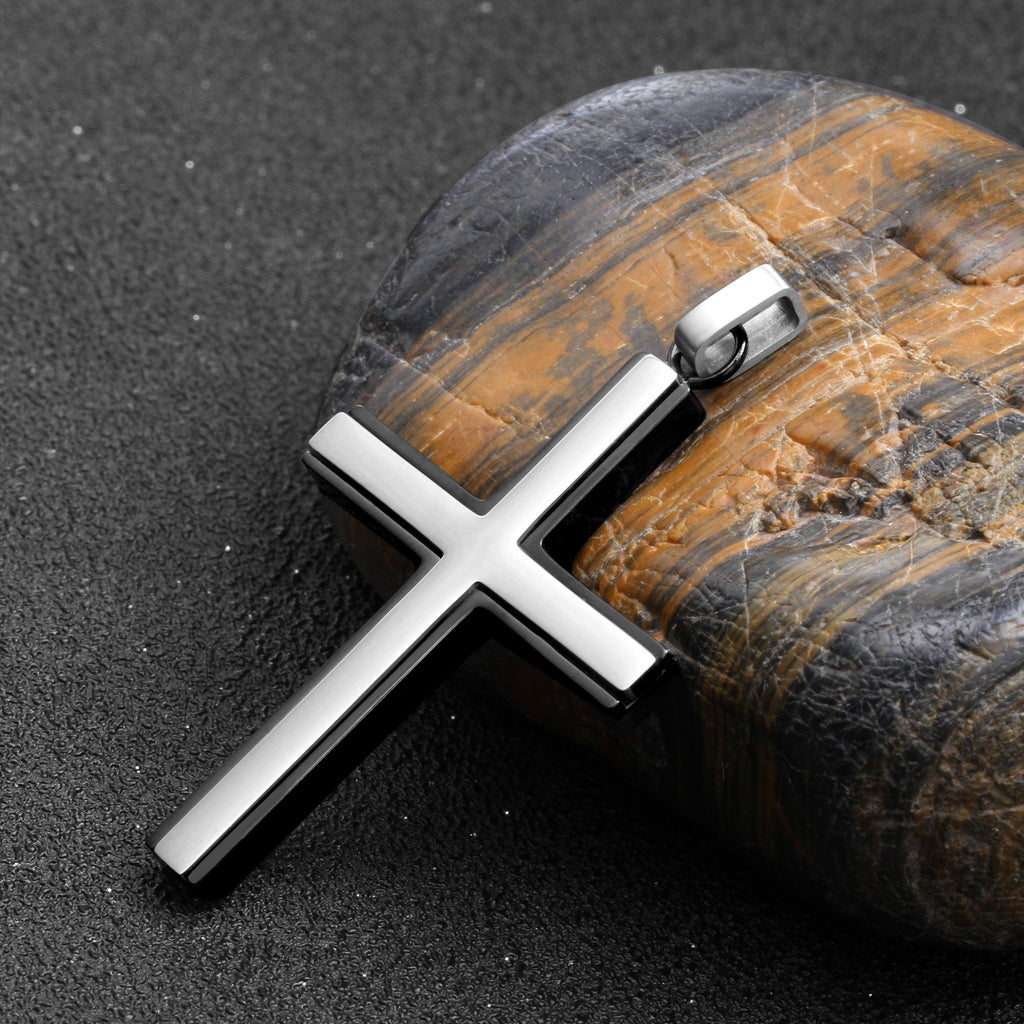 Stainless Steel Cross Pendant Polished Everyday Wear