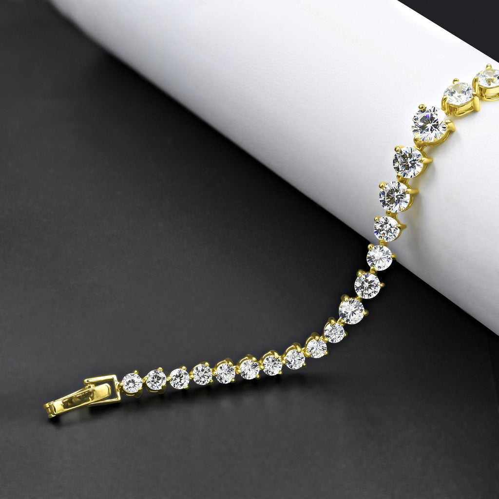 Sterling 925 Silver CZ Tennis Necklace Chain Lightweight