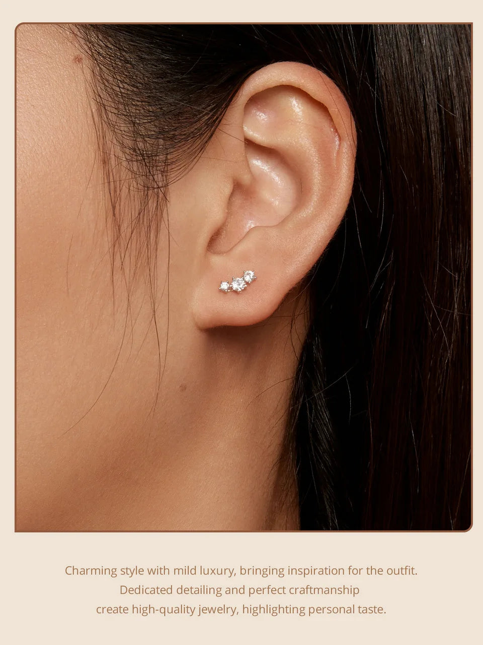 Sterling Silver S925 Moissanite Star Stud Earrings Screw Back Engagement Gift