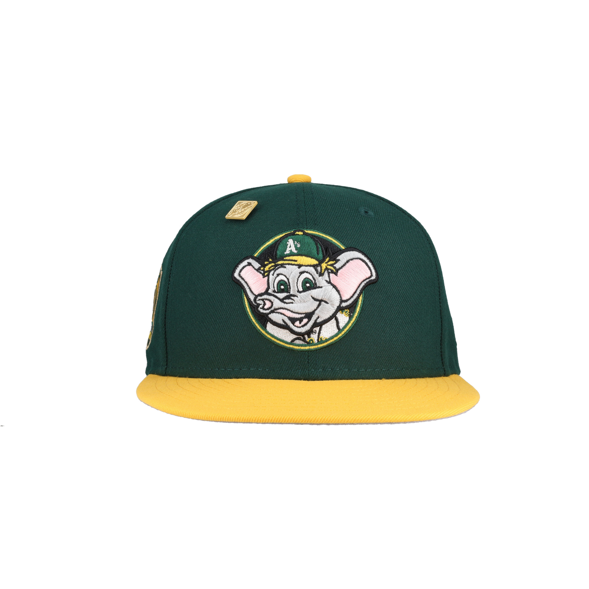 Oakland Athletics Stomper Mascot 50th Anniversary Patch 59Fifty Fitted Hat