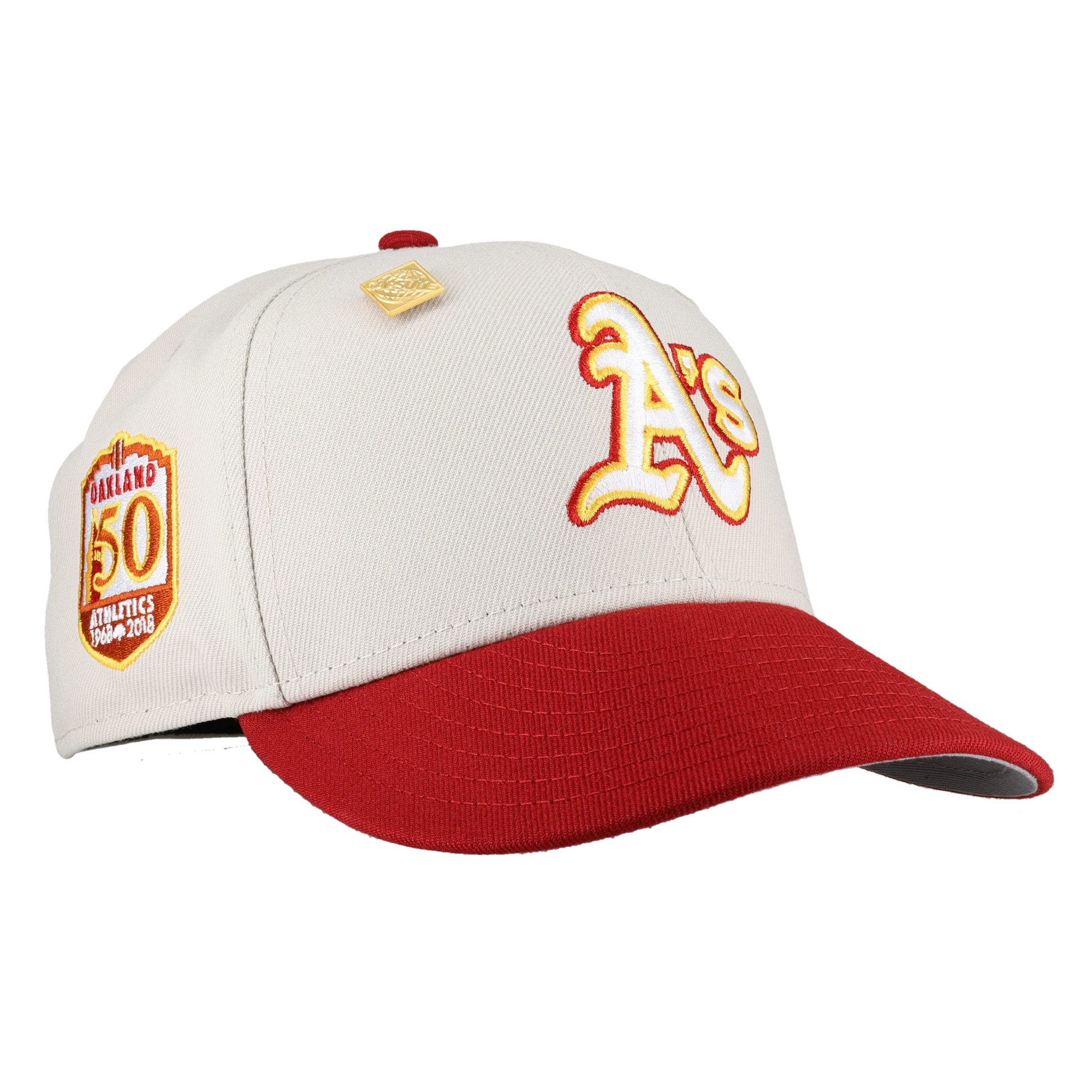 Oakland Athletics April 4th Collection 50th Anniversary Patch Fitted Hat