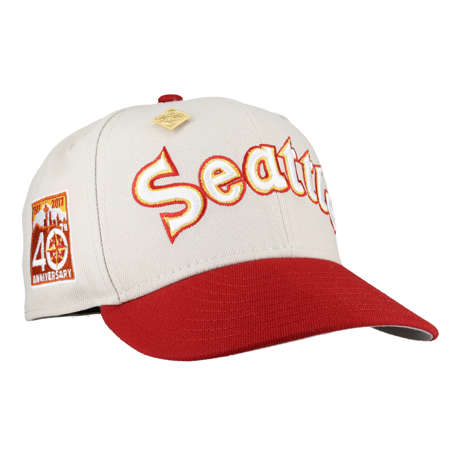 Seattle Mariners April 4th Collection 40th Anniversary Patch Fitted Hat