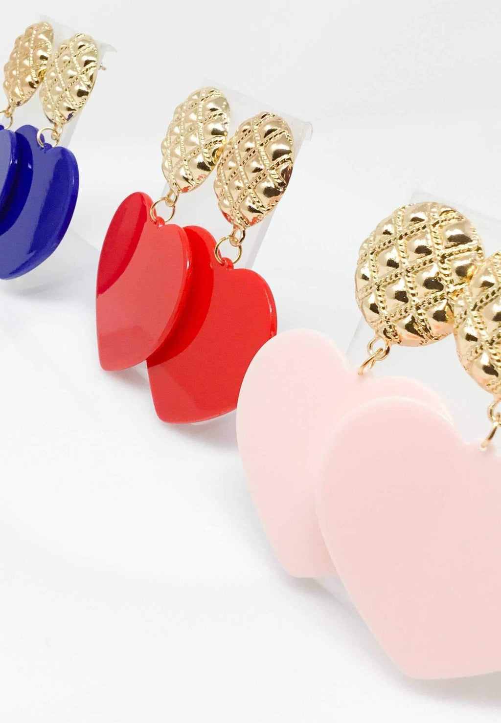 Stylish Heart Shaped Drop Dangle Earrings for Women