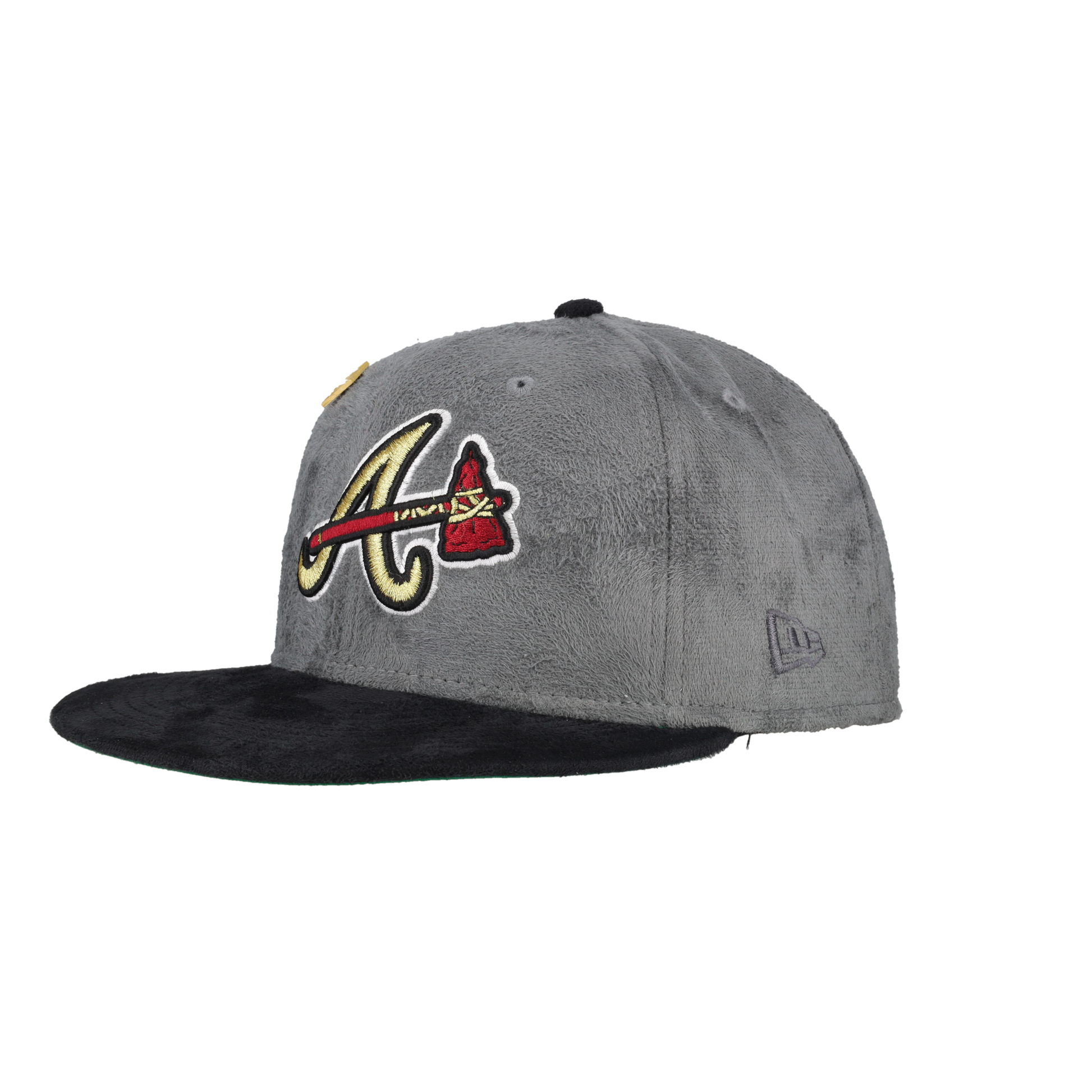 Atlanta Braves Grey Suede 2017 Inaugural Season Patch 59Fifty Fitted Hat