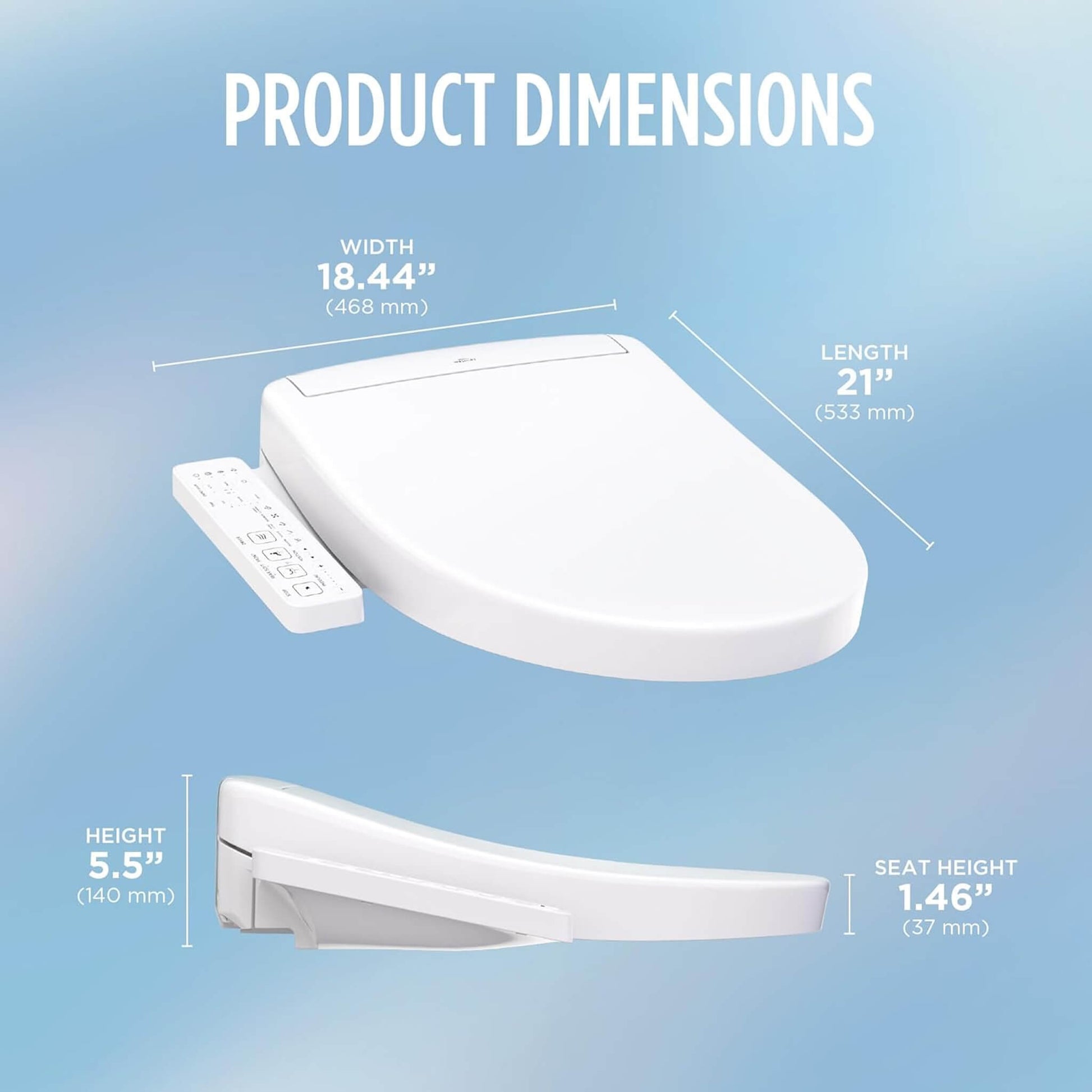 [SW3346#01] TOTO WASHLET® S2 Electronic Bidet Toilet Seat With Side Arm Control (SAK63801)