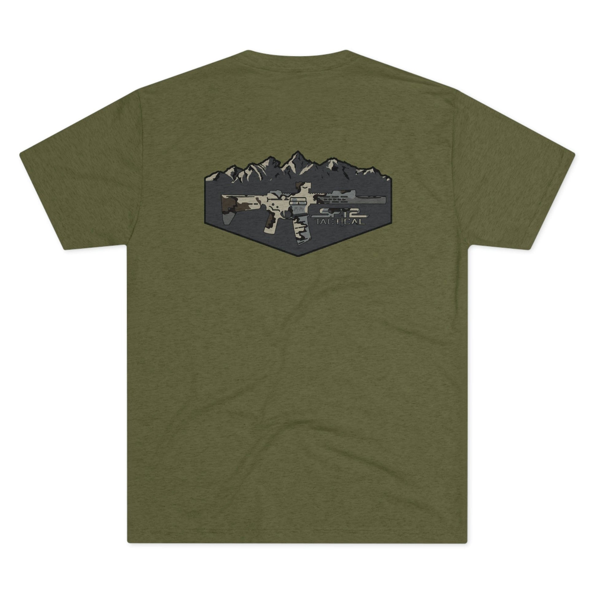 Camo Logo Mountain - Tri-Blend Crew Tee