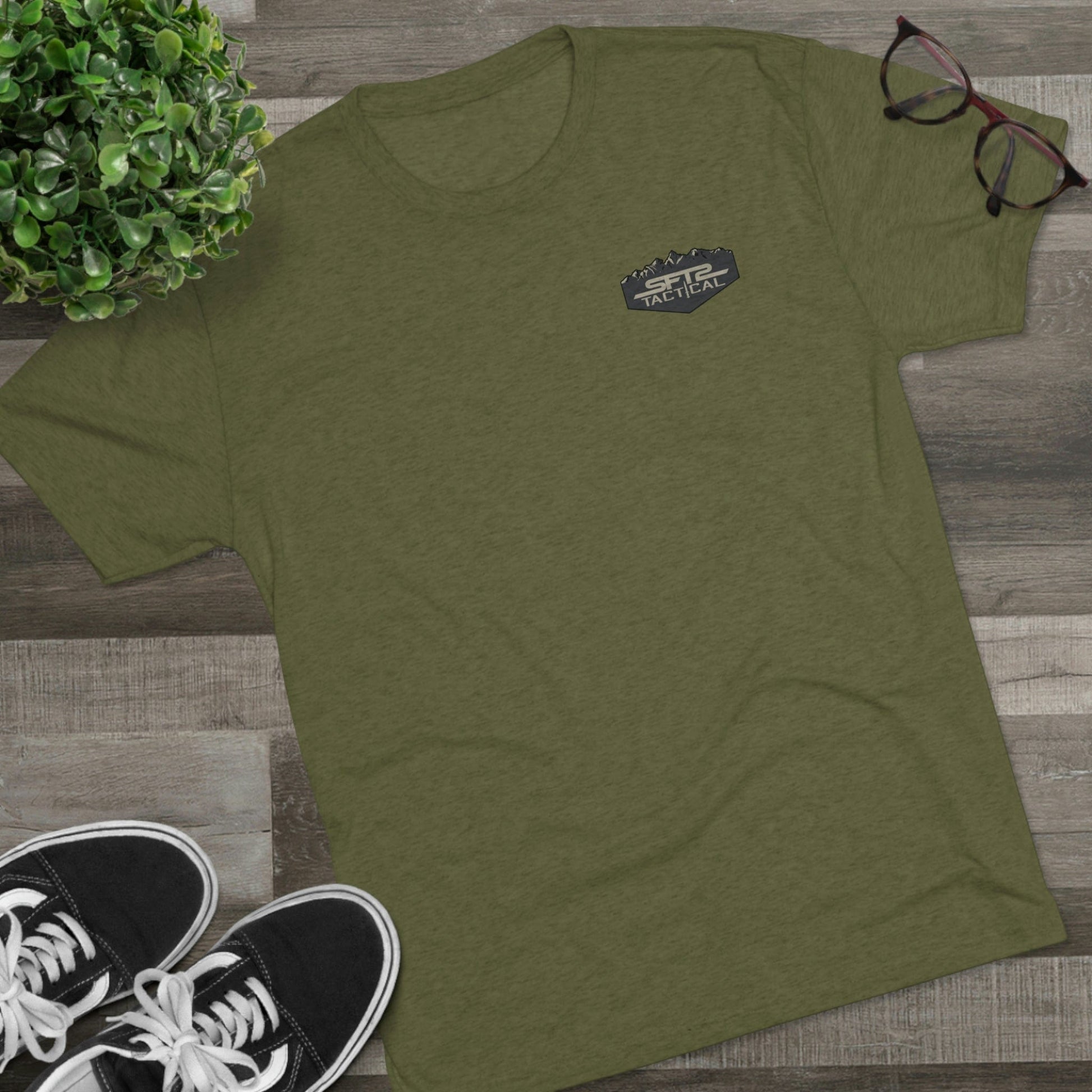 Camo Logo Mountain - Tri-Blend Crew Tee