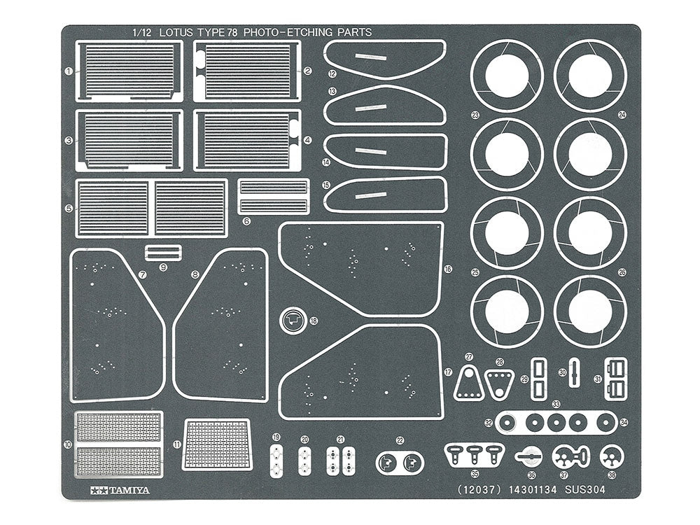 Tamiya 1/12 Lotus Type 78 w/Photo- Etched Parts Plastic Model