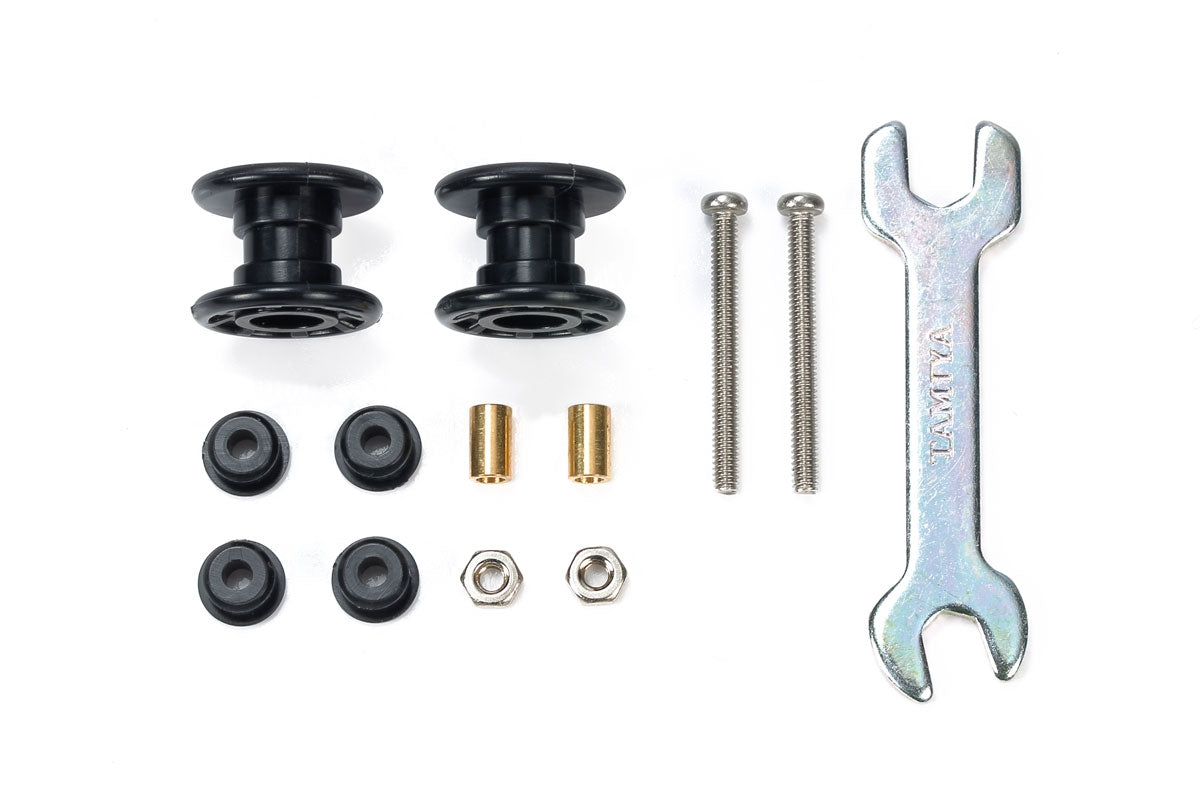 Tamiya JR Mini Plastic Double Rollers Low Friction Black 13-13mm