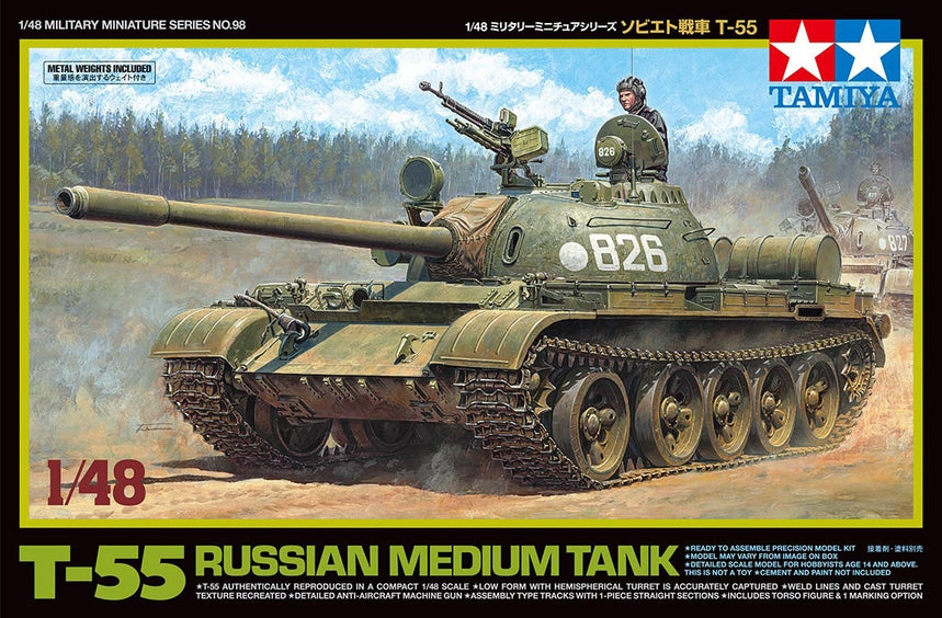 Tamiya 1/48 Russian Medium Tank T-55 Plastic Model Kit