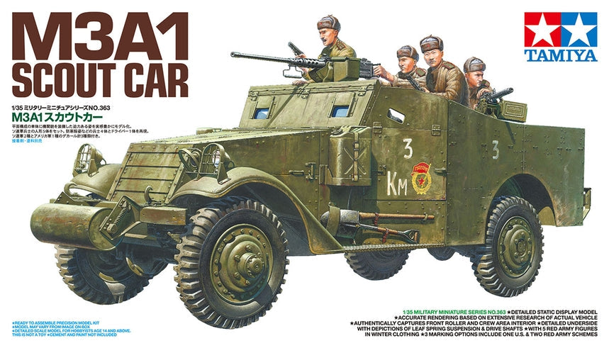 Tamiya 1/35 M3A1 Scout Car Plastic Model Kit