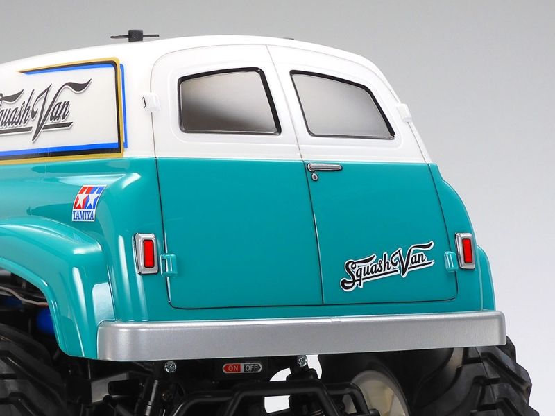Tamiya RC Squash Van, GF-02 Green/White Painted Body 47497