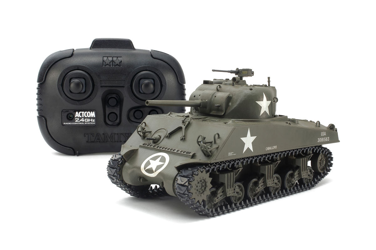 Tamiya 1/35 U.S. M4A3 Sherman Medium RC Model Tank Kit TTU-10 Transmitter & MC-07 Control