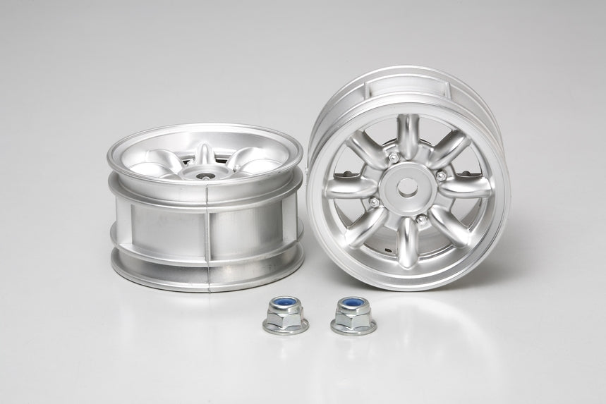 Tamiya RC Mini Cooper Chrome Wheels (2pcs)