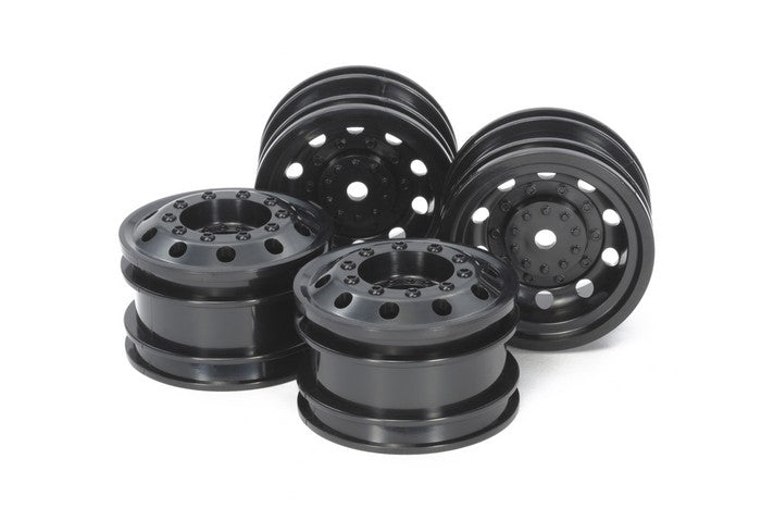 Tamiya RC On Road Racing Truck Wheels Black Front & Rear