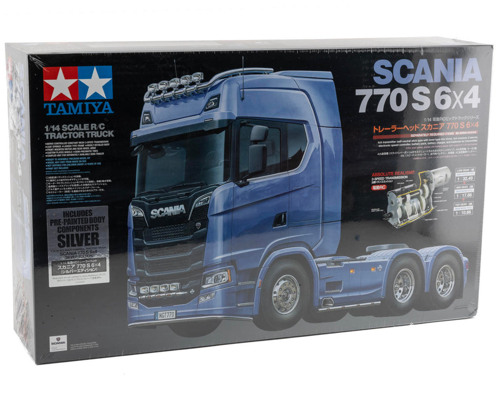 Tamiya 1/14 RC Scania 770 S 6x4 Semi Kit (Pre-Painted Body) (Silver) 56373