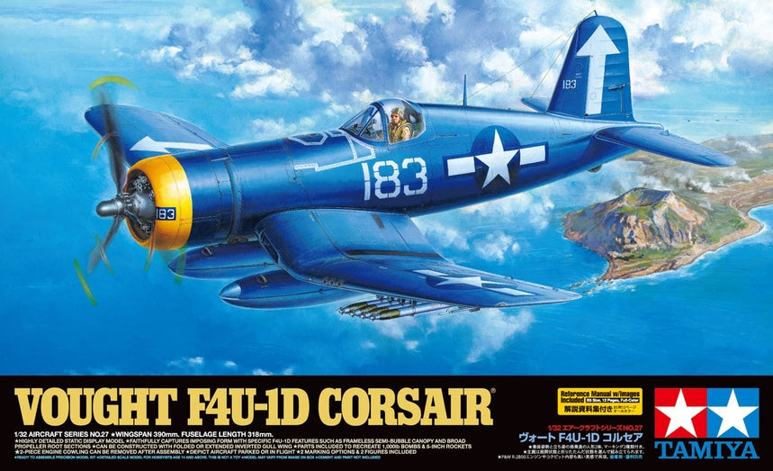 Tamiya 1/32 Vought F4U-1D Corsair Plastic Model Airplane Kit