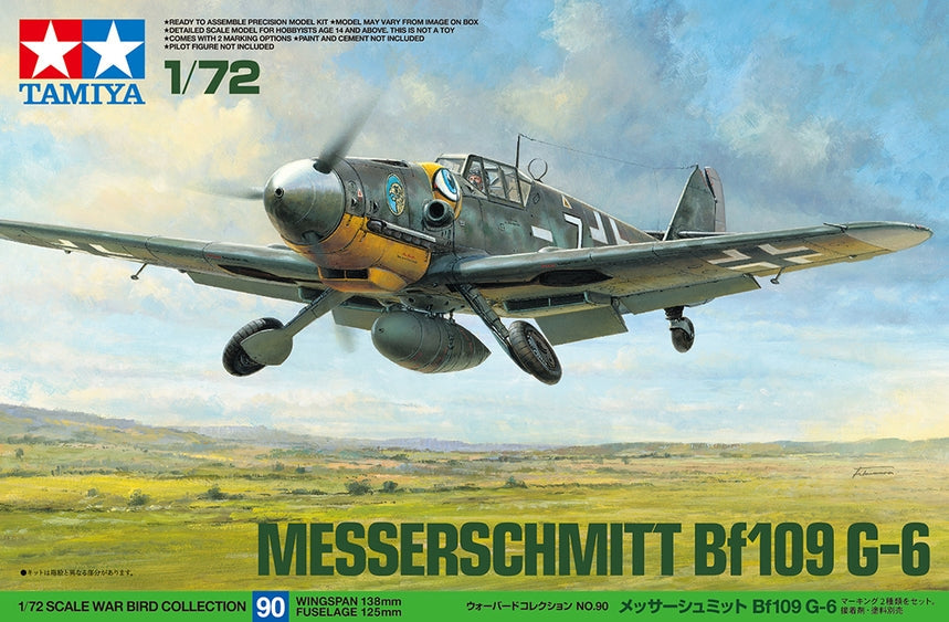 Tamiya 1/72 Messerschmitt Bf109 G-6 Plastic Model Airplane Kit