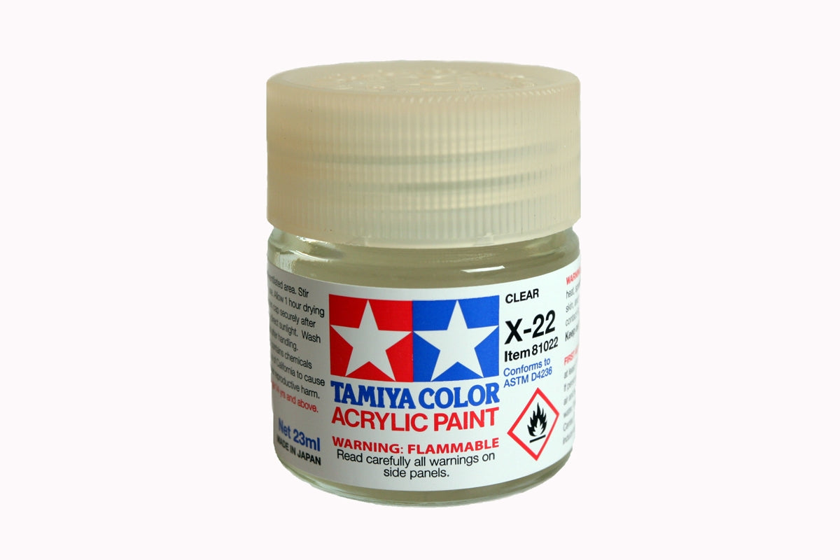 Tamiya Acrylic X-22 Clear Paint 23ml Bottle