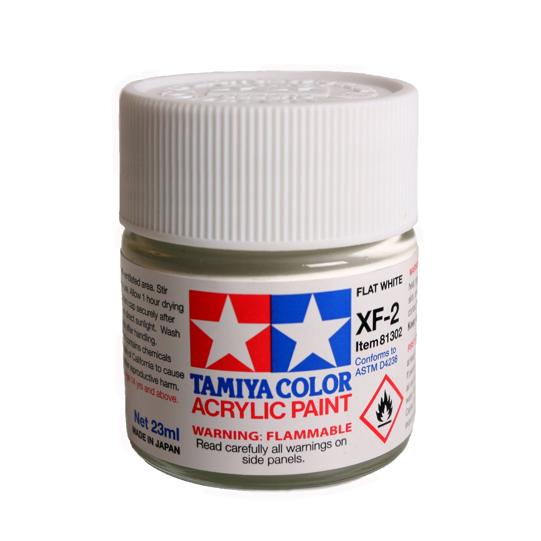 Tamiya Acrylic XF-2 Flat White Paint 23ml Bottle