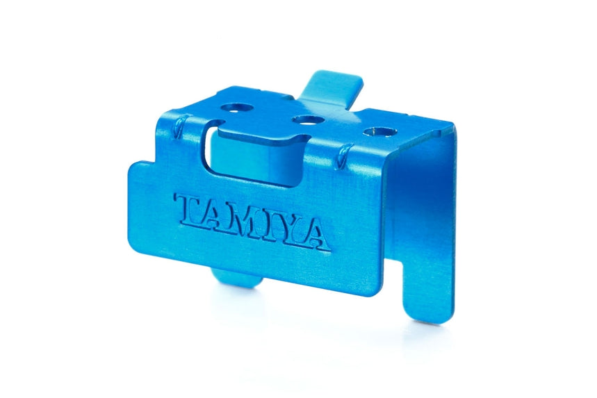 Tamiya JR Aluminum Motor Support Blue for Mini 4WD Station
