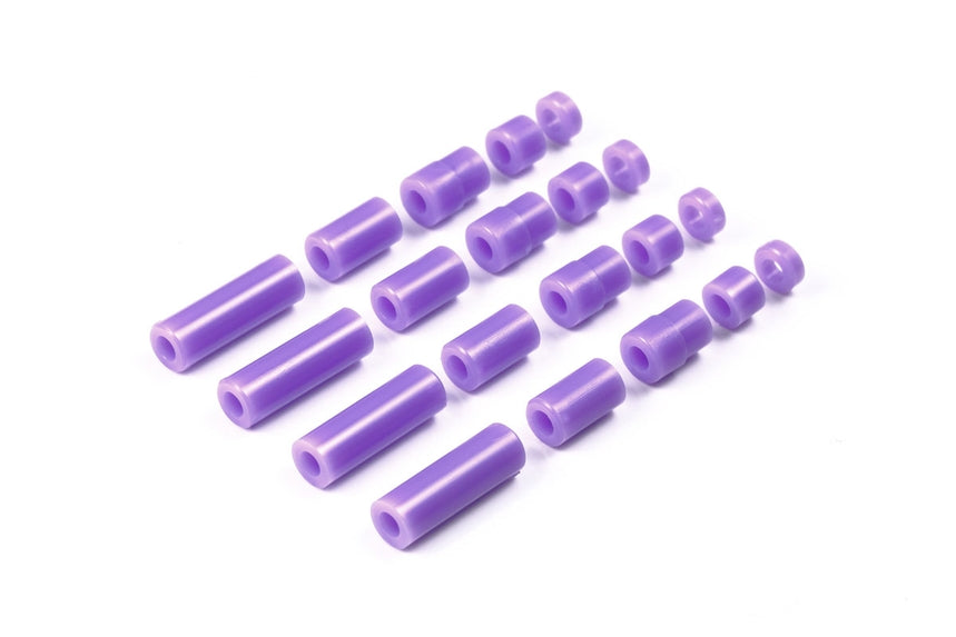 Tamiya JR Lightweight Plastic Spacer Set Purple (12/6.7/6/3/1.5mm)