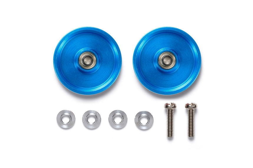Tamiya JR HG 19MM Ball-Race Rollers Aluminum Ringless Blue