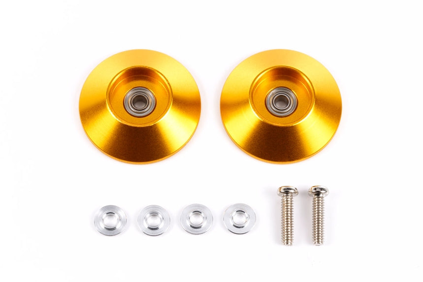 Tamiya JR HG Aluminum Ball-Race Rollers 19MM Tapered Ringless Gold