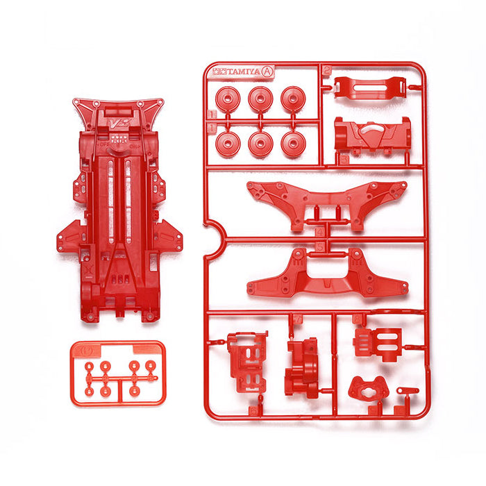 Tamiya JR Mini 4WD VZ Chassis Set (Red)