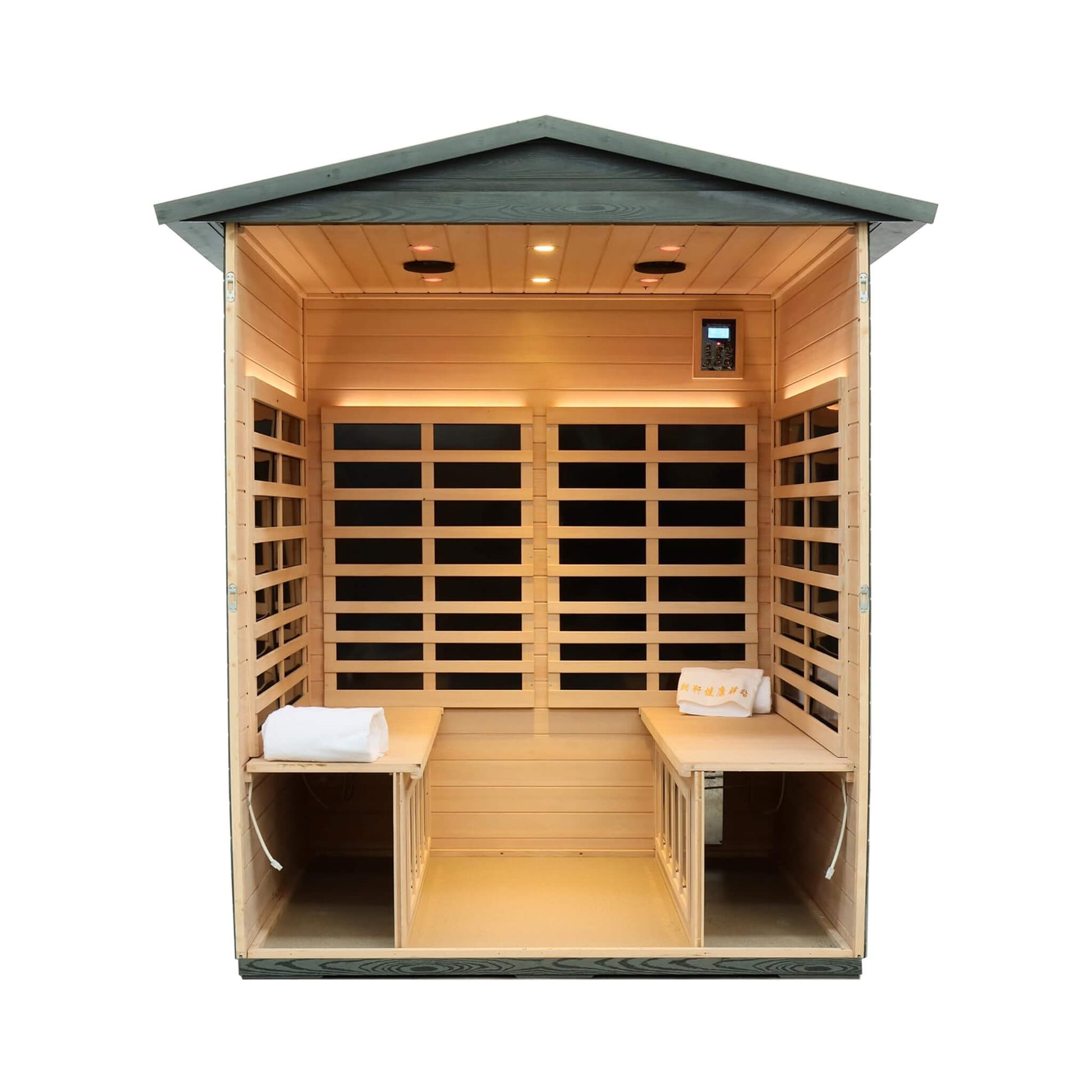 Thermora Eterna 4-Person Full-Spectrum Low EMF Carbonized Composite Infrared Sauna Room With Bluetooth Speakers (SAK70182)