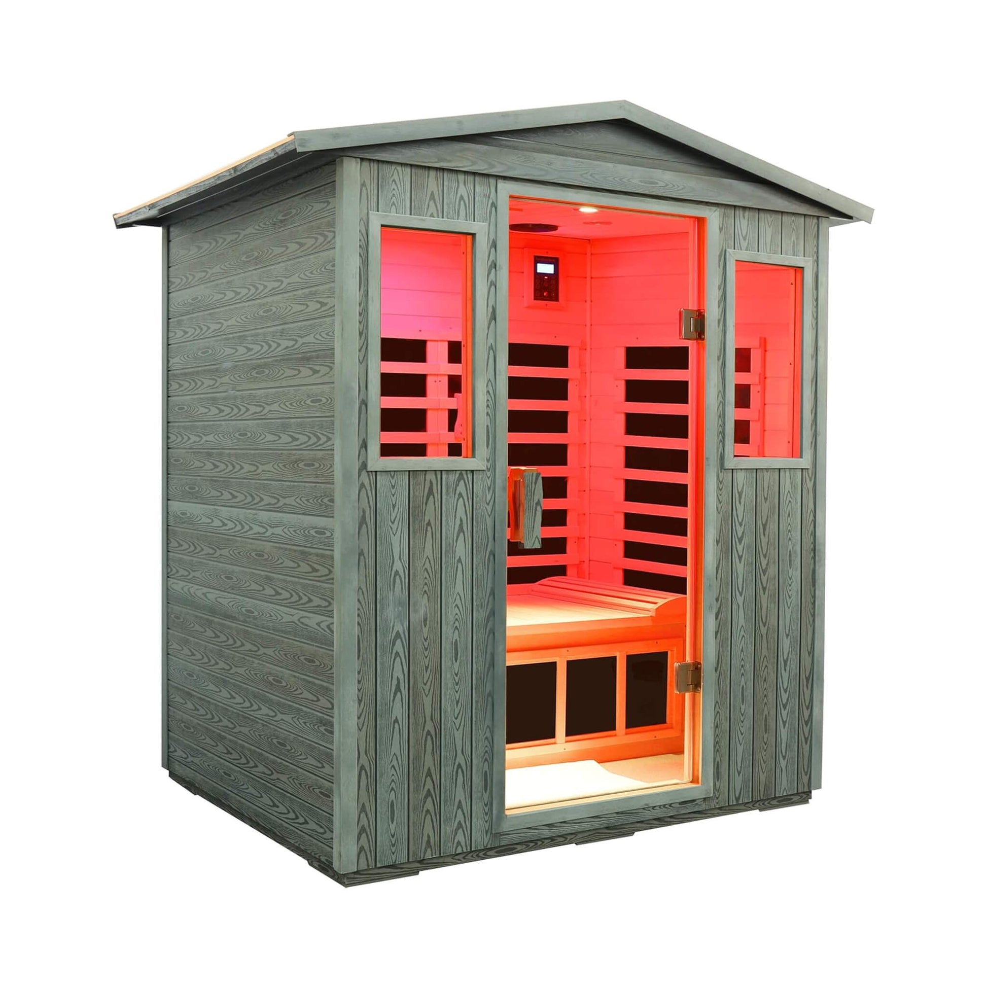 Thermora Nivea 3-Person Full-Spectrum Low EMF Carbonized Composite Infrared Sauna Room With Bluetooth Speakers (SAK85120)