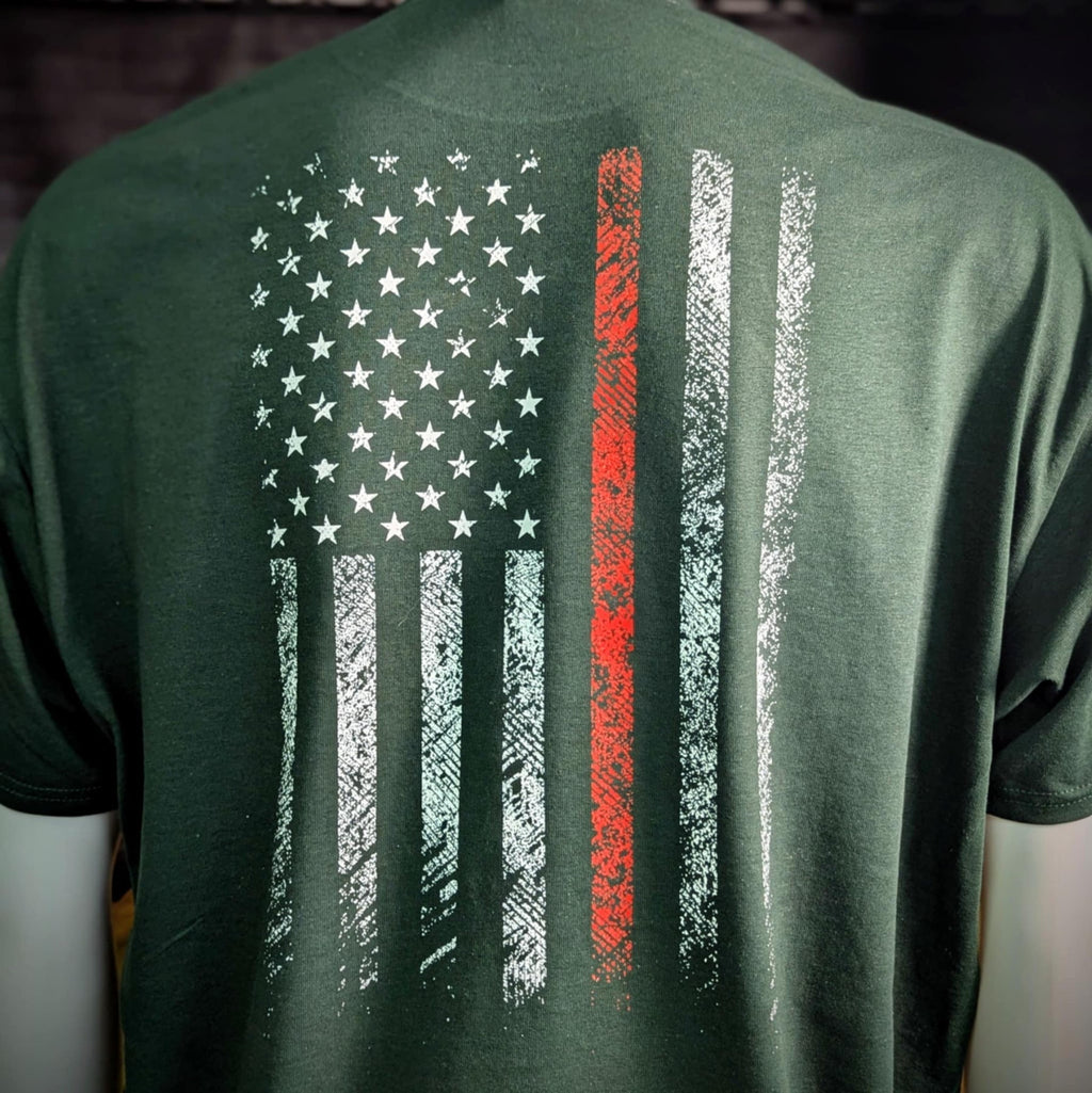 Thin Line Thick Skin Firefighter Tee