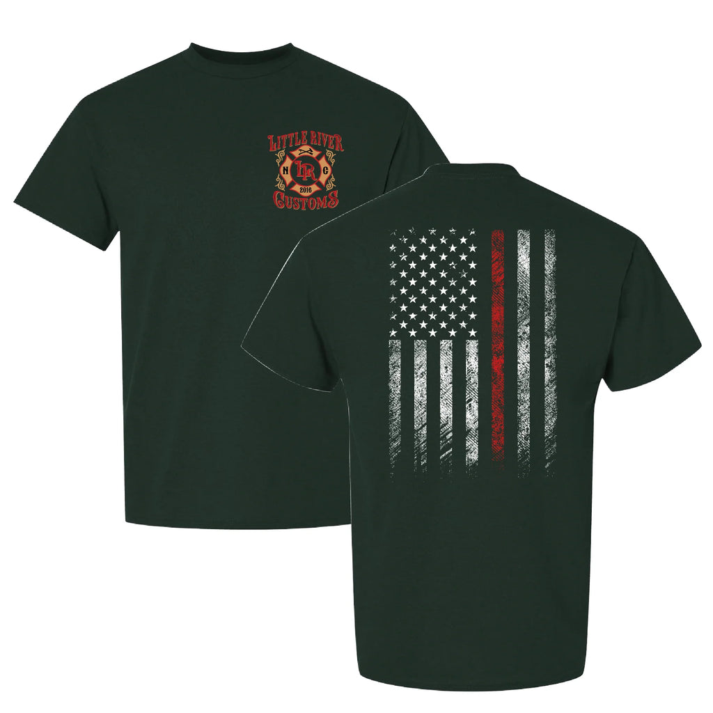 Thin Line Thick Skin Firefighter Tee