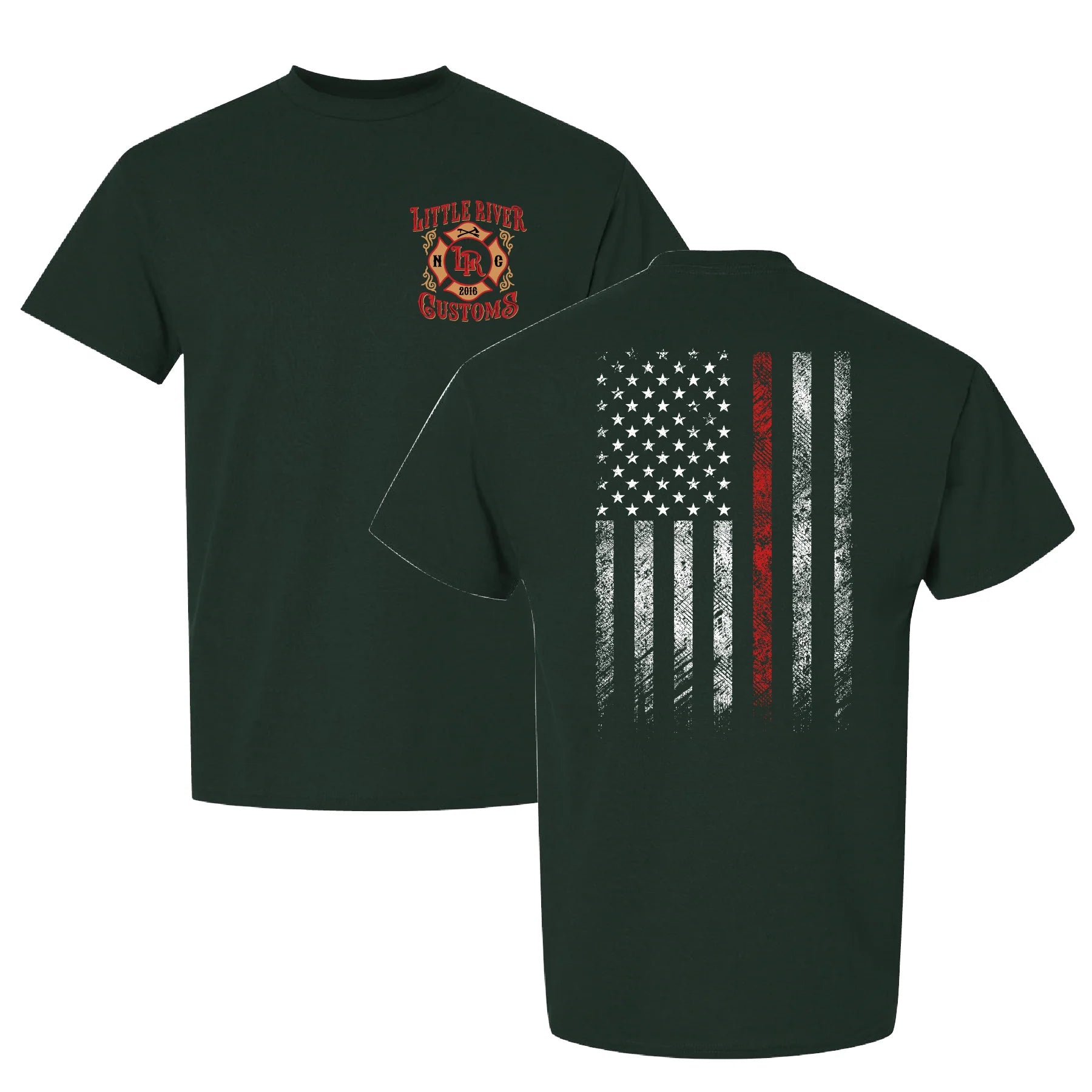 Thin Line Thick Skin Firefighter Tee