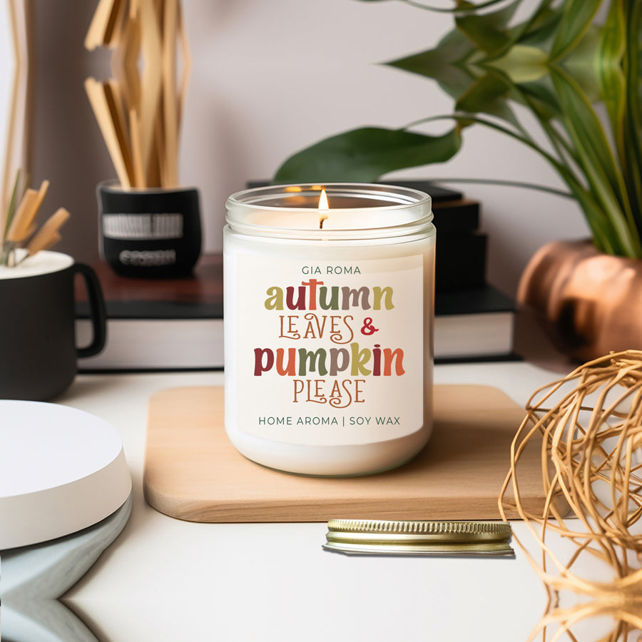 Toasted Pumpkin Spice Candle Soy Wax Autumn Pumpkin Pie Home Fragrance