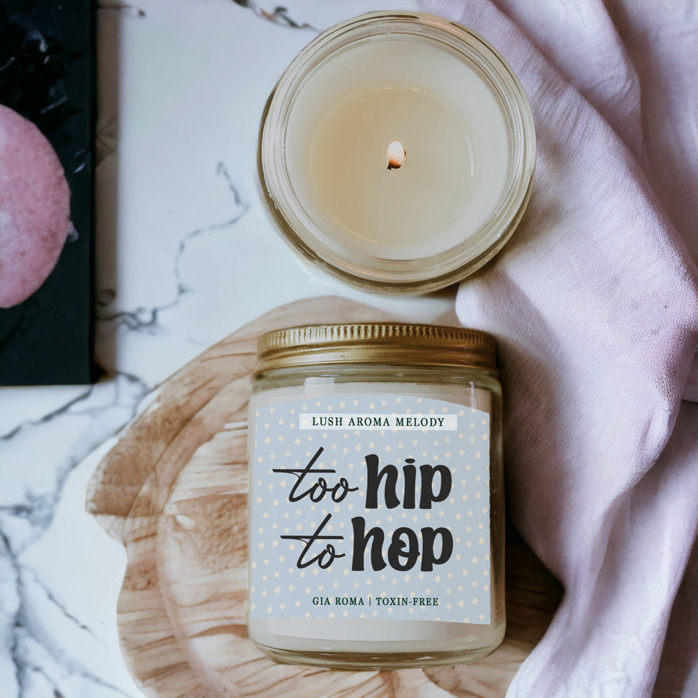 Luxury Bergamot Citrus Candle With Tobacco Flower Notes Lush Scented Jar