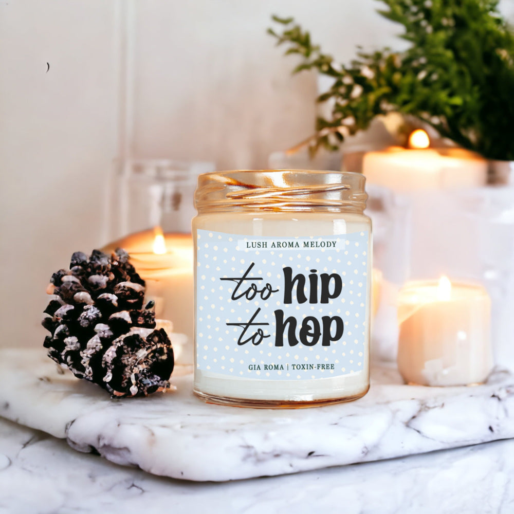 Luxury Bergamot Citrus Candle With Tobacco Flower Notes Lush Scented Jar