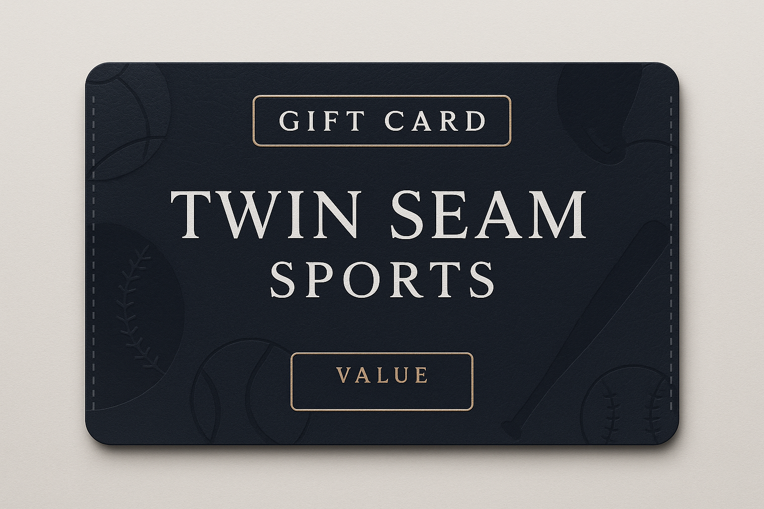 Twin Seam Sports Gift Card - No Value Details
