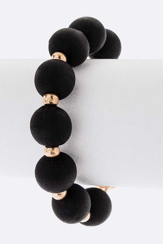 Two Tone Cross Charm Stretch Bracelet For Women Adjustable