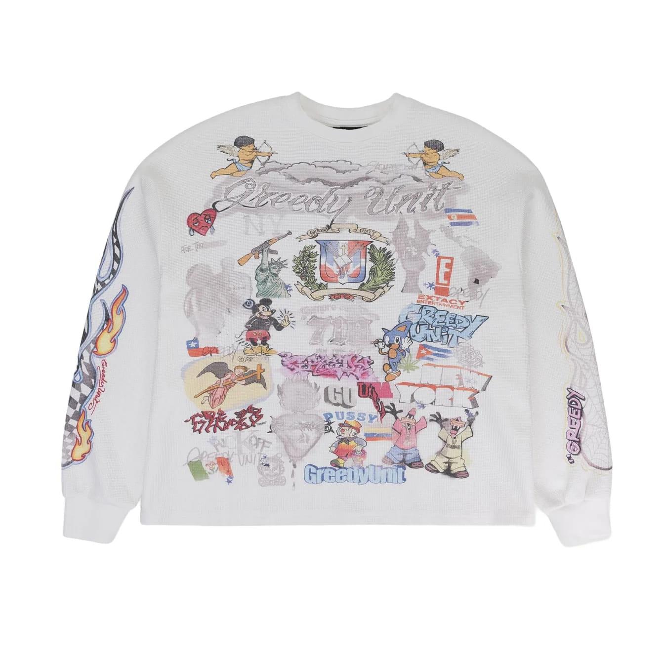 Greedy Unit 'All Over' White Thermal