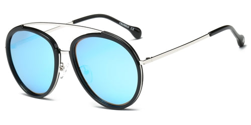 Unisex Round Polarized Sunglasses Lightweight Double Bridge