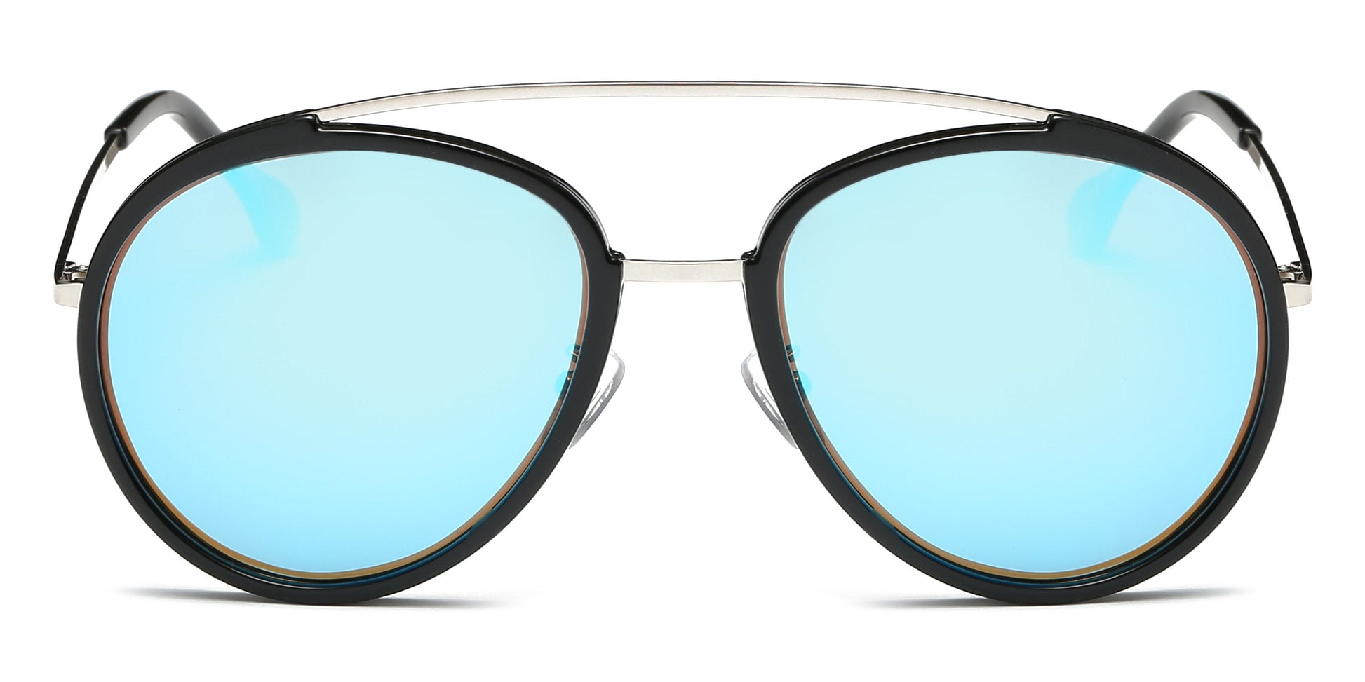 Unisex Round Polarized Sunglasses Lightweight Double Bridge