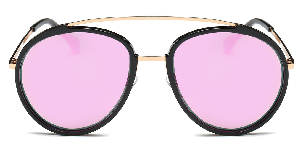 Unisex Round Polarized Sunglasses Lightweight Double Bridge
