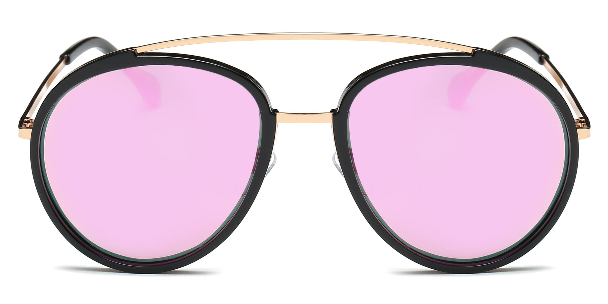 Unisex Round Polarized Sunglasses Lightweight Double Bridge